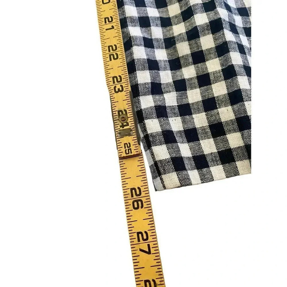 J. Crew Women's Black & White Slim Leg Plaid Print Pull-On Stretch Pants Size 00 - Picture 3 of 7